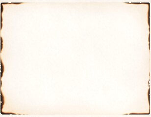 A rectangle of aged parchment with scorched edges, offering a blank space
