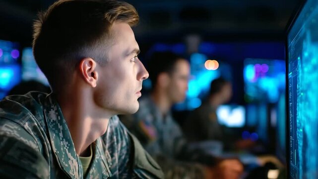 Army officers reconnaissance, gear threat monitoring, target recognition analyzing, intel military specialists, headquarters looking mission, control files learn, defeat strategic