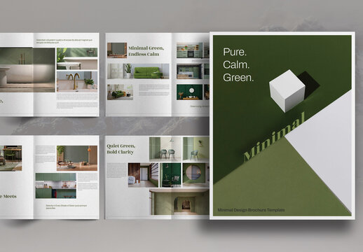 Green Minimal Organic Lifestyle Studio Promo Brochure Layout