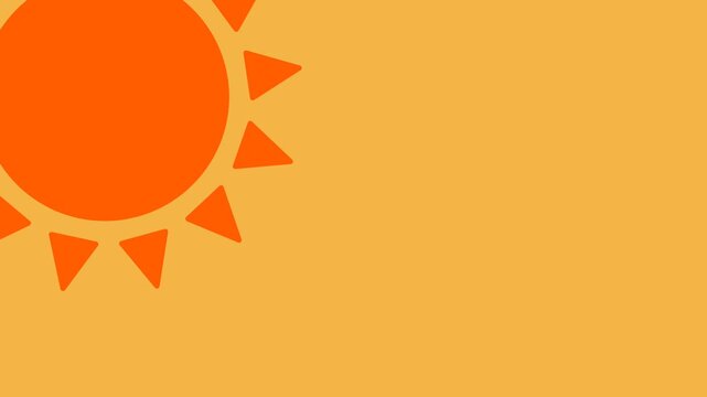 Animated background of the scorching sun moving