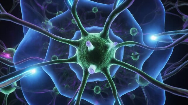 Scientific visualization of AI consciousness architecture showing modular neural networks and global workspace integration. Translucent glowing data pathways represent complex cognition for 2026 tech 