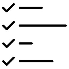 icon related to checklist, plan, task, to do list. Linear icon collection. Editable stroke. Vector illustration