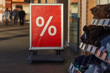 Generic discount sale sign of a shop