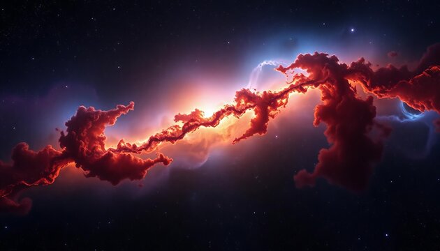 Vast, starless void, swirling nebulae, cosmic dust,  design,  graphic