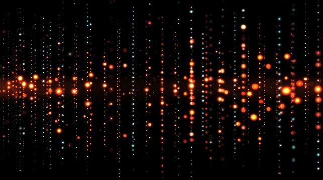 Morse code dots and dashes on a black background