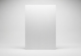 Fototapeta premium Rectangular blank panel stands upright in a bright, minimalist setting