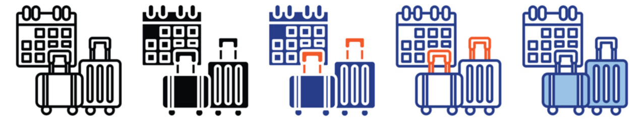 Vacation Icon Set Multiple Style Collection