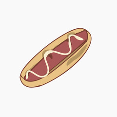 design hotdog. vector design for restaurant.