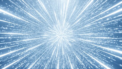 Abstract Digital Tunnel of Glowing Blue Binary Code