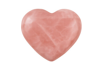 Obraz premium Rose quartz heart gemstone symbol showing love and romance