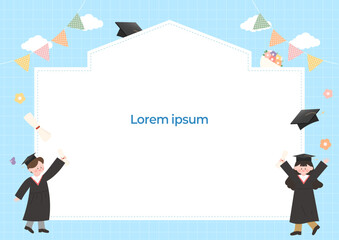 졸업식 학교프레임 백그라운드