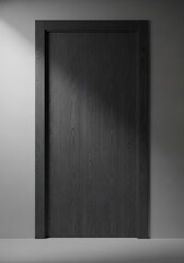 Modern dark wood door accentuates contemporary home design appeal