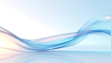 Fototapeta premium Soft Blue Minimal Gradient Waves Business Abstract Background for Corporate Branding