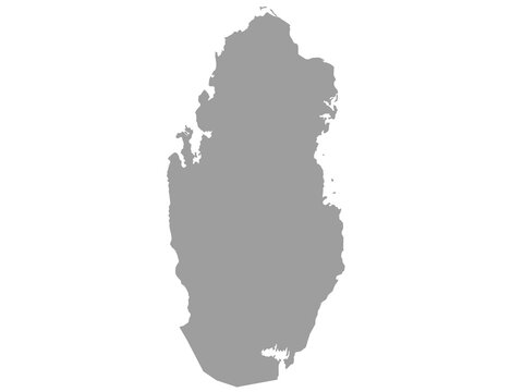 Qatar map, Qatar administrative map. municipality map of Qatar, blank Map, empty map of Qatar