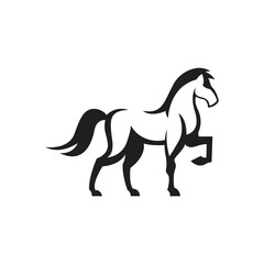 simple silhouette of horse walking