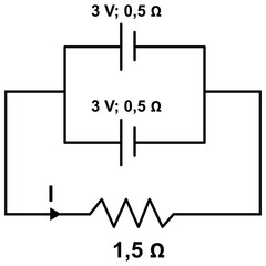 Electric Circuit Diagram With Batteries And Resistor &mdash; Simple Electronics Concept