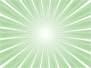 Soft Green Sunburst Background with Radiating Light