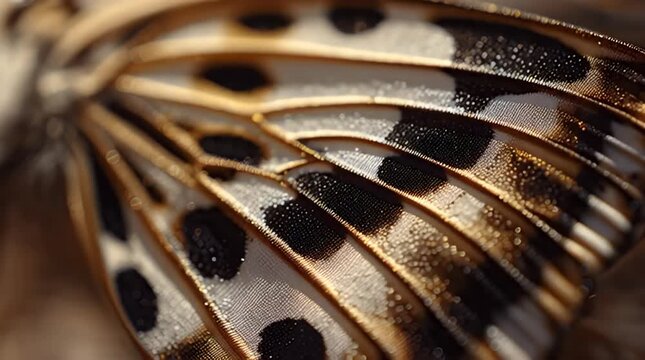 Close-Up Wildlife Macro of Colorful Butterfly Wings