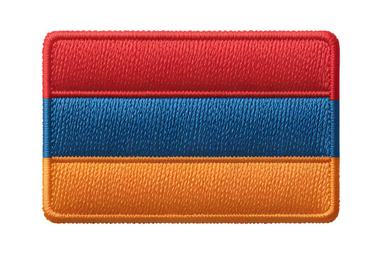 Show your national pride with this high-quality embroidered Armenian flag patch, perfect for customization and display - Powered by Adobe