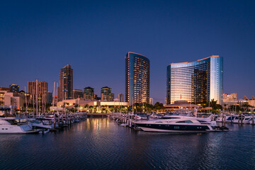 San Diego skyline at twilight