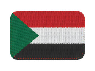Embroidered Sudan flag patch offers patriotic flair and national pride for apparel, accessories, and creative projects