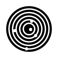 Target Icon with Concentric Circles Representing Focus, Goal Achievement, and Precision for Business and Marketing Design