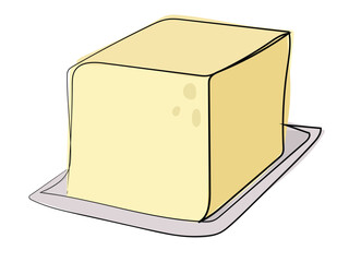 Cheese in a continuous line pattern