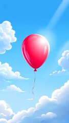 Obraz premium 空に浮かぶふうせん
