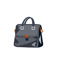 Leather Handbag Illustration in Flat Style for Fashion Themes