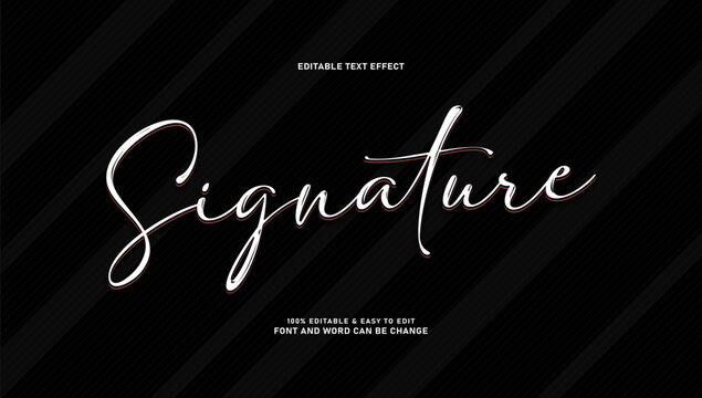 Stylish and Editable Signature Text Effects