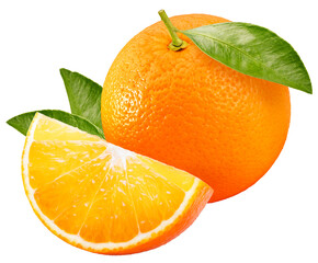 A fresh orange isolated on white background, Juicy and bright orange on White Background High resolution photography, PNG File.