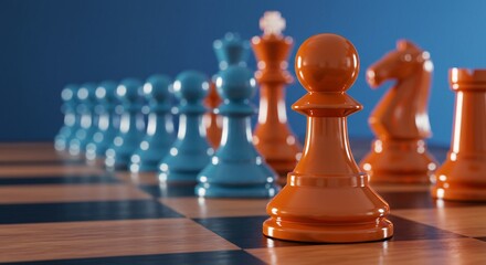 Engage your mind with a classic game of strategy, where every move counts. A chessboard awaits the next player.