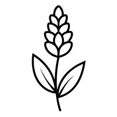 vector illustration of a flower line art