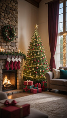 christmas tree with gifts