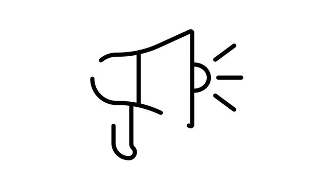 SEO and Marketing Icon animation. Animated line Marketing industry. SEO . White background and Outline motion graphic video