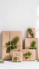 some Christmas gift packages