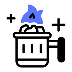 This Chimney Starter icon is suitable for barbecue party.