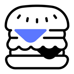 This Hamburger icon is suitable for barbecue party.