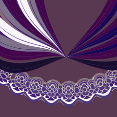 Abstract Design with Purple Tones: A captivating digital artwork with elegant curves and decorative elements, blending shades of purple to create a visually striking composition.