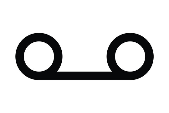 Voicemail Icon, flat and abstract voicemail symbol, Audio, message, voice mail design icon.