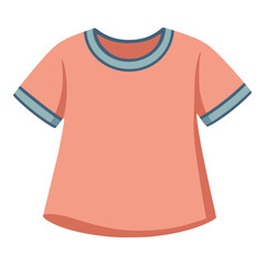 peach color t shirt fashion lifestyle flat color vector illustration template design
