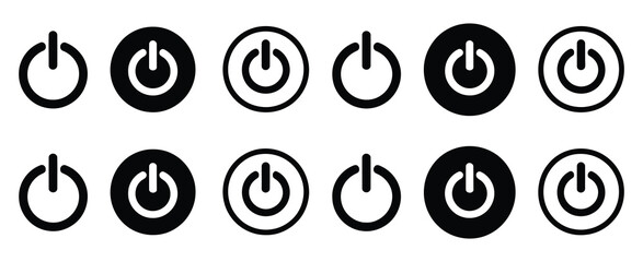 On-Off Icon Icon Set, a detailed vector illustration pack including interface toggle buttons, power on and off icons, and clean on-off symbols suitable