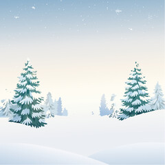 Obraz premium winter landscape with trees