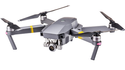 Sleek Drone with High-Definition Camera Captured from Multiple Angles in a Studio Environment