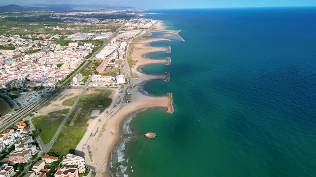 Barcelona, Beach, travel, Cunit, Spain, Coastline, sea, Aerialwater, coast, sky, landscape, ocean, sand, view, nature, travel, coastline, waves, mediterranean, greece, nice, blue, vacation, seascape, 