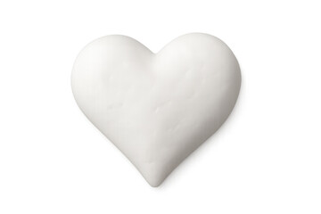 Fototapeta premium White heart symbolizing love and romance on transparent background