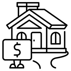 Home For Sale line icon