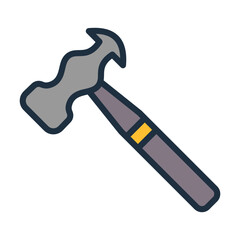 Hammer Icon - Lineal Color