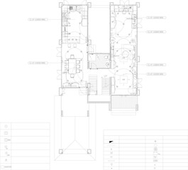Furniture Layout Plan Level 1 with Downlight and Electrical Outlet Positions