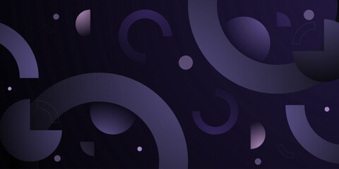 Abstract dark purple pattern geometric circle background. Trendy shapes overlap curve element concept background.